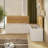 L-Shaped Corner Storage Bench With Flip-Top Lid - White & Natural Wood Finish