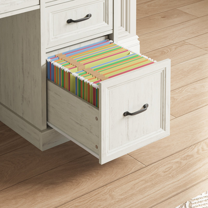 Ensemble de bureau moderne 2 pièces Hailiey, Blanc / Gris