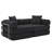 Modular Couch Sofa Bed For Apartment,Convertible Sofa Bed,Fixed-Shape Frame & Removable Armrests,Folding Mattress Couch For Small Spaces ,No Assembly ,Corduroy,Black-1426655950