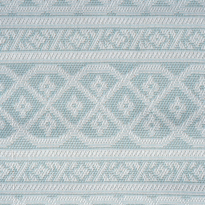 Tapis rayé bleu clair Campbelltown, Rond 7 pi 11 po