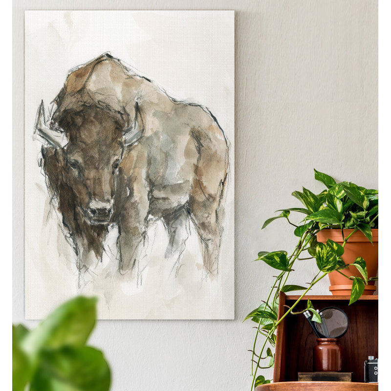 «American Buffalo II», reproduction d'art sur toile, H 48 po x l 32 po x P 1 po