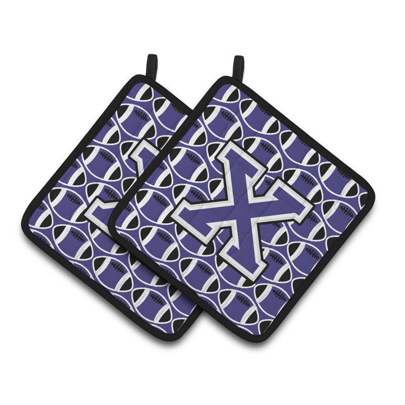 Poignée de football, X, Violet / Blanc