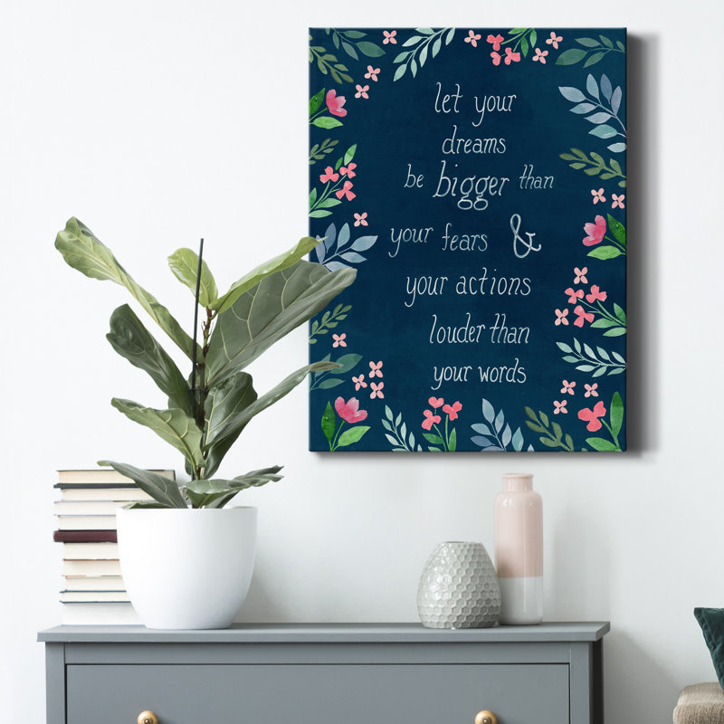 Let Your Dreams Be - reproduction d'art sur toile tendue, H 48 po x l 32 po x P 1 po
