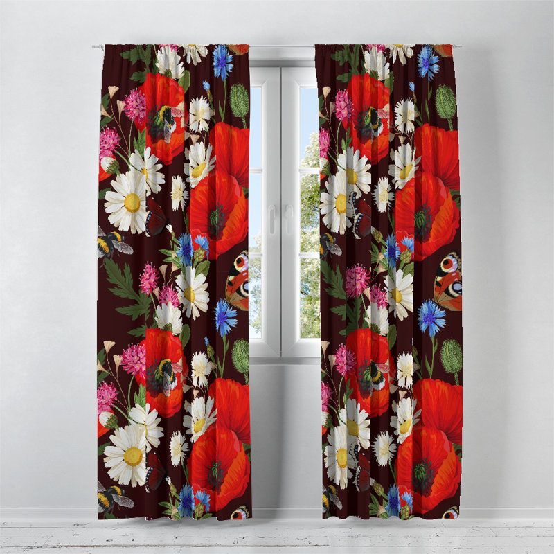 Semi Sheer Curtain Pair, 20" W x 52" L