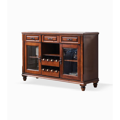 55.12" Brown Rectangular Solid Wood Wine Racks