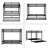 Metal Bunk Bed With Twin Size Trundle-969118955