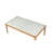 Transitional Coffee Table With Glass Top