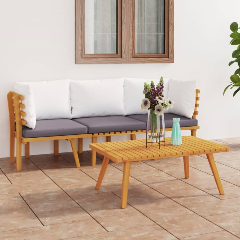 Canapé modulaire d'extérieur réversible avec coussins 21,3 po Lexii