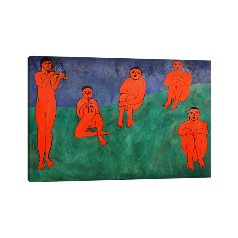 Music by Henri Matisse - Wrapped Canvas Painting, 20.32 cm H x 30.48 cm W