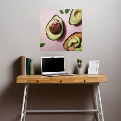 Avocat, toast, fruit, art urbain contemporain