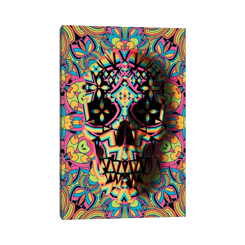 Skull Geo by Ali Gulec - Wrapped Canvas Gallery-Wrapped Canvas Giclée, 20.32 cm H x 30.48 cm W