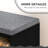 5-Cubby Bookcase with Cushioned Reading Nook, Black