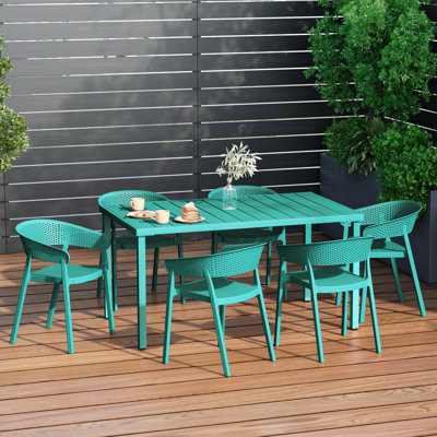 6-Person Outdoor Rectangular Dining Set