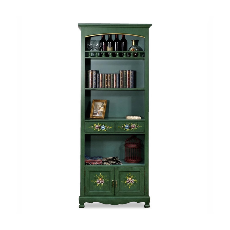 Green Solid + Manufactured Wood  Display Cases