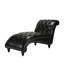 Chaise longue capitonnée en similicuir sans accoudoirs-62150226