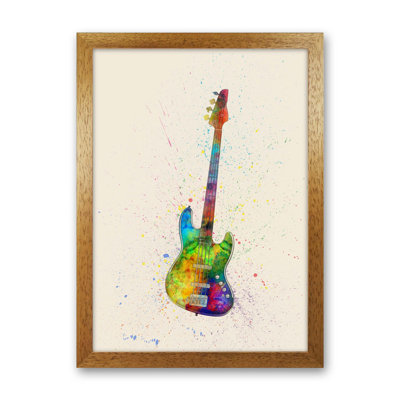 Electric Bass Guitar by Michael Tompsett - Print