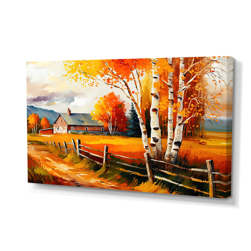 «Small Cottage In Autumn IV», art mural sur toile