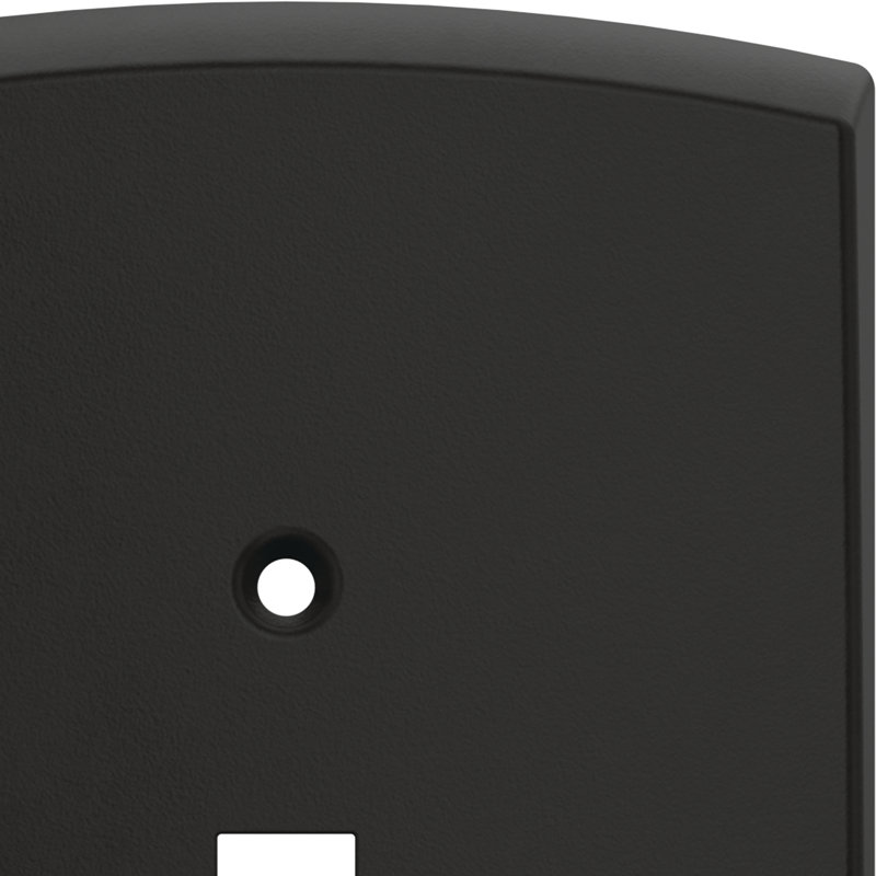 Franklin Brass Soft Arch 1-Gang Oversized Light Switch/Toggle Cover Wall Plate, Black