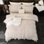 Ensemble d'édredon à volants beige pour très grand lit, lit dans un sac Boho Bedding 10 pièces pour toutes les saisons, ensemble de literie à volants de luxe moelleux avec édredon, drap plat, drap-housse, taies d'oreiller, taies d'oreiller 9-122539707-122539708