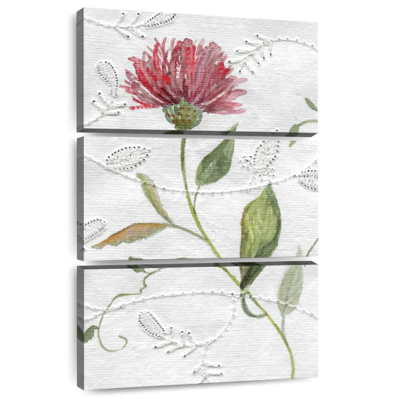 Harnek Botanical Embroidery I, 74" H x 48" W
