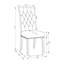 Ensemble de 2 chaises d'appoint rembourrées en tissu, beige et noir fumé