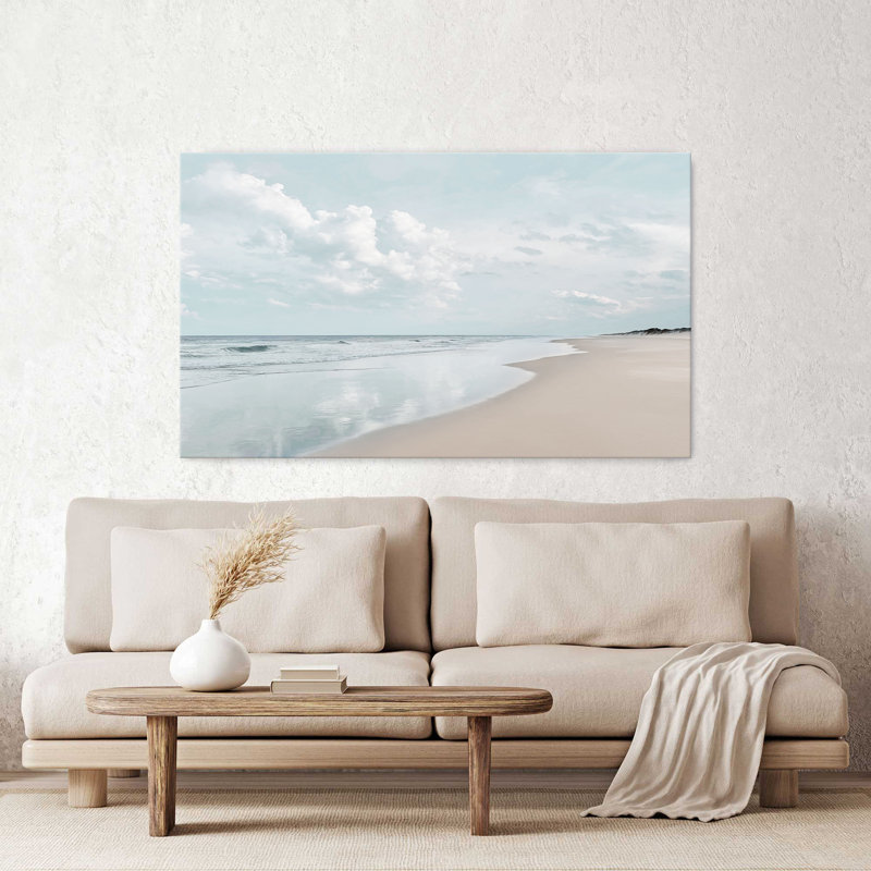 Reproduction sur toile "Seaglass Shoreline" par Natalie Carpentieri, H 18 po x l 30 po x P 1 po