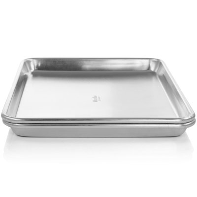 Martha Stewart 2 Piece Aluminum 15In X 11In Cookie Sheet Set In Silver
