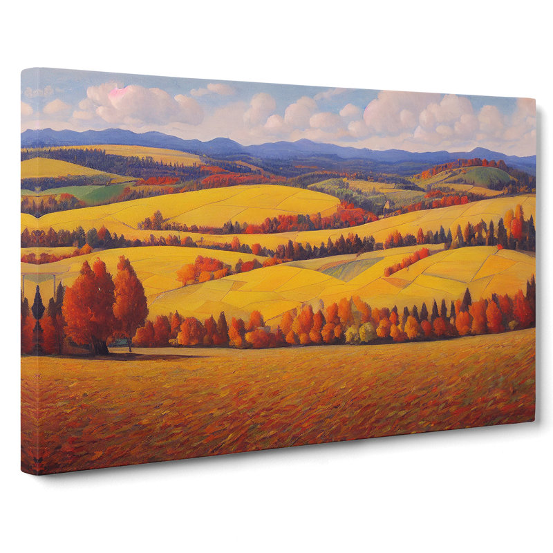 Autumn Meadow Landscape Vol.1 - Wrapped Canvas, 35cm H x 50cm W x 3cm D