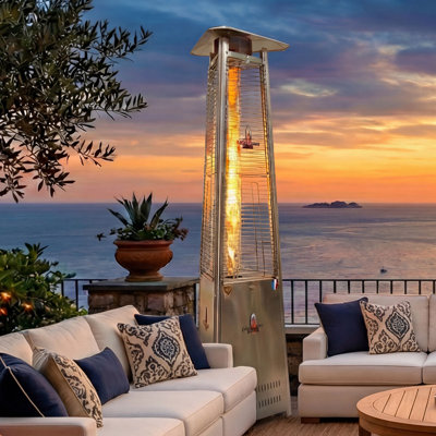 Chauffe-terrasse Lava Heat Italia Lava Lite - Acier inoxydable, gaz naturel (paquet plat)