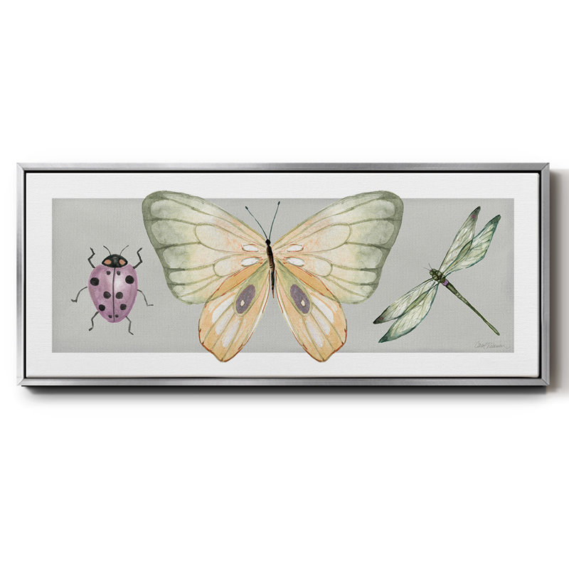 Pretty Insects I- Framed Canvas