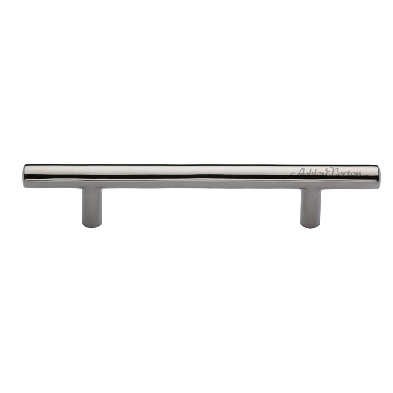 Poignée d'armoire moderne, Nickel poli, 8"