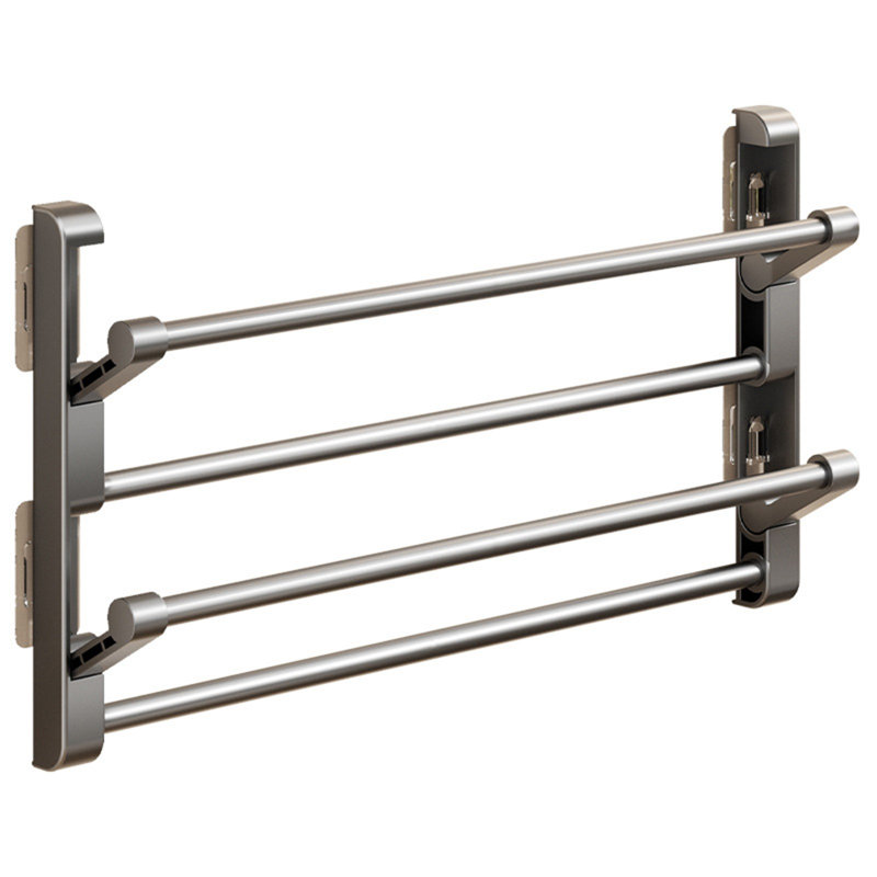Support de rangement mural en aluminium pour porte-pantoufles pliable en aluminium derrière la porte / salle de bain