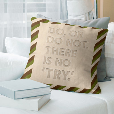 Hard Work Inspirational Quote Pillow Cover