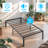 Minimalist Matte Black Twin Platform Bed Frame - Heavy-duty Steel Slats For Modern Bedrooms & Dorms