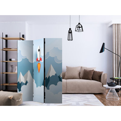 135cm W x 172cm H 3 - Panel Solid Wood Folding Room Divider