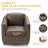 Modern Soft 29" Wide Leather Upholstered 360° Swivel Accent Chair No Assembly Required-285877114
