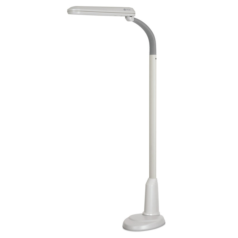 OttLite Standing Floor Lamp Adjustable Neck, Craft Plus, 24wLamp for Bright Natural Daylight