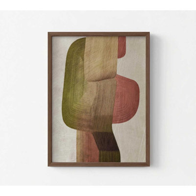Abstract Shapes Art Print: Earthy Tones - Ready to Hang Frame Options