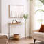 Buffet élégant et moderne - 100% verre trempé avec cadre 100% métal, 39,4 x 31,5 x 11,8 pouces | Finition dorée élégante, parfaite pour la salle à manger ou le salon | Solution de rangement glamour et fonctionnelle-523764176-523764178-526101898