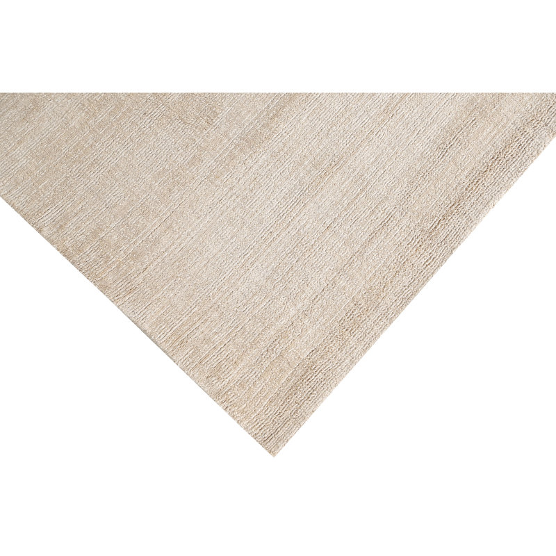 Silk Area Rug in Beige, Rectangle 12' x 15'