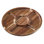 Farberware Build-a-Board Round Acacia Charcuterie Board with 5-Compartments & Locking Lid
