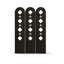 Paravent 3 panneaux en bois massif noir-371157865