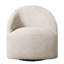 Chaise pivotante rembourrée à 360 degrés crème Voir ci-dessous