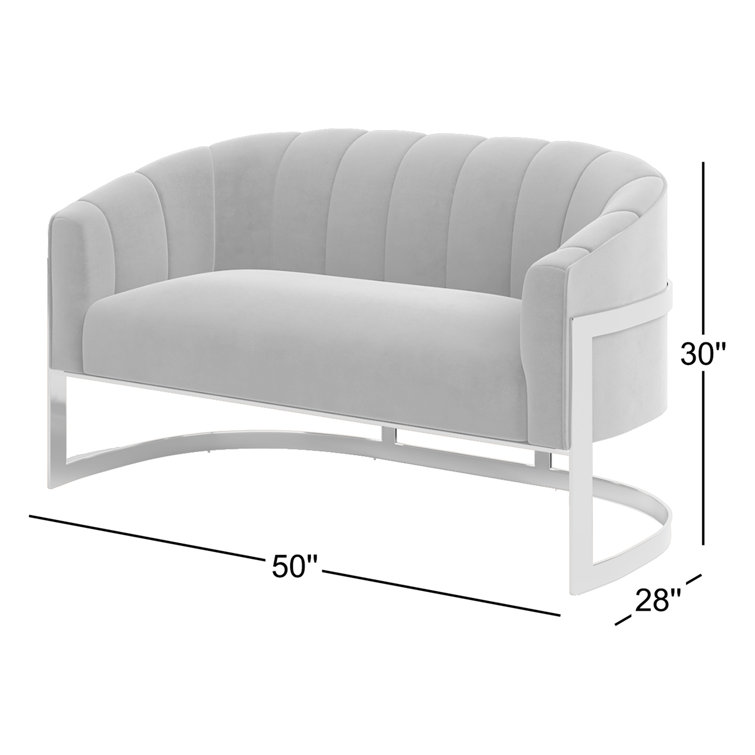 Tellico 50'' Velvet Loveseat
