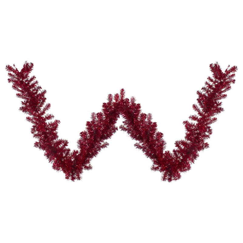 Guirlande de Noël artificielle 9 pi x 12 po - non éclairée, Rouge
