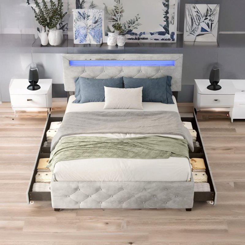Base de lit avec rangement, Double