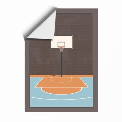 Basketball Court At Rest Minimalist - Print