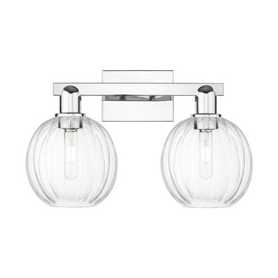 Eldon - Éclairage pour meuble-lavabo à abat-jour sphérique 16 po 2 lumières