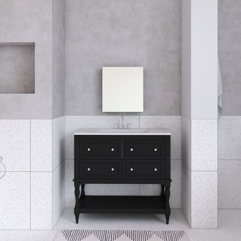 Ensemble de meuble-lavabo 36 po avec lavabo, Blanc
