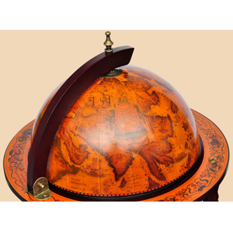 Solid Wood Floor Globe